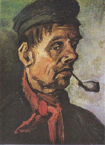 Vincent Van Gogh Head of a peasant with a clay-pipe